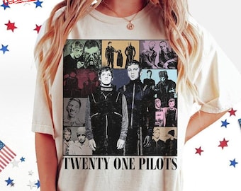 Camiseta vintage Comfort Colors de Twenty One Pilots, camiseta gráfica unisex de la gira Breach 2025, camiseta de 21 Pilots, Josh Dun, Tyler Joseph