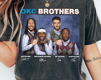 Camiseta de los OKC Brothers, camiseta de Shai Gilgeous y Chet Holmgren, camiseta retro de anuario de Jalen Jaylin Williams, regalo divertido de baloncesto de la NBA