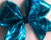 SHIPS FREE TODAY ... Giant Extreme Shiny Mermaid Rave / Cheer Bow