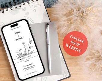 Digital Wedding Invitation & Rsvp - Mini Website Invite - Track Your Guests - Destination Invitation