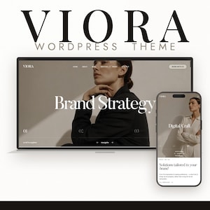 WordPress Theme for Creative Studios, Elementor Website Template, Portfolio and Podcast Pages, Viora