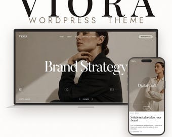 WordPress Theme for Creative Studios, Elementor Website Template, Portfolio and Podcast Pages, Viora