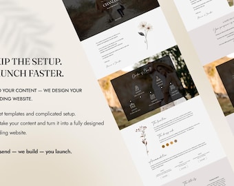Custom Wedding Website Design Service | Canva Setup, Personalized Content