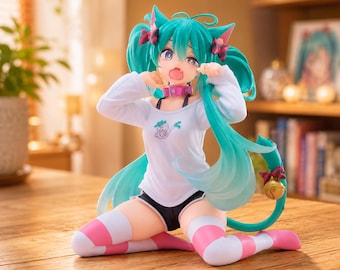 Figura de ação Hatsune Miku Cinnamoroll, estátua de anime personalizada, modelo de brinquedo para presente.