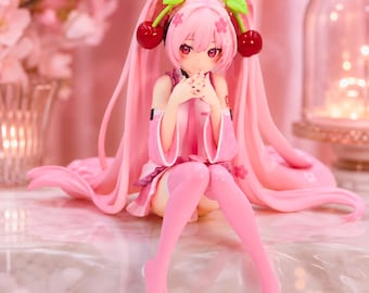 Figura colecionável Hatsune Sakura Miku, figura de anime kawaii personalizada, presente de figura Vocaloid