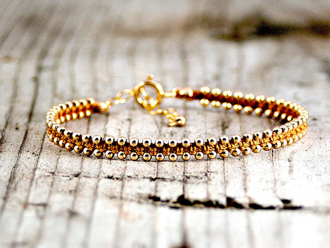 Friendship Bracelet Gold,dainty Bracelet,handmade Beaded Bracelets ...