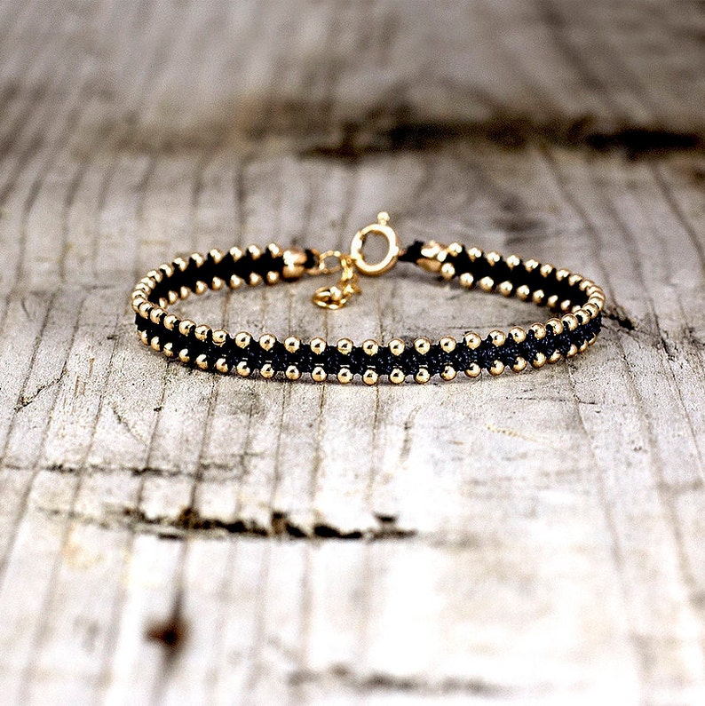 Gold Beaded Bracelets, String Bracelets, Stack Bracelets, Bracelets