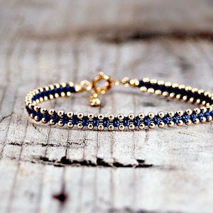 blue bracelet,dainty bracelet,handmade beaded bracelets,arm candy,stack bracelets,trendy jewelry,bracelet for her,thin gold bracelet,macrame