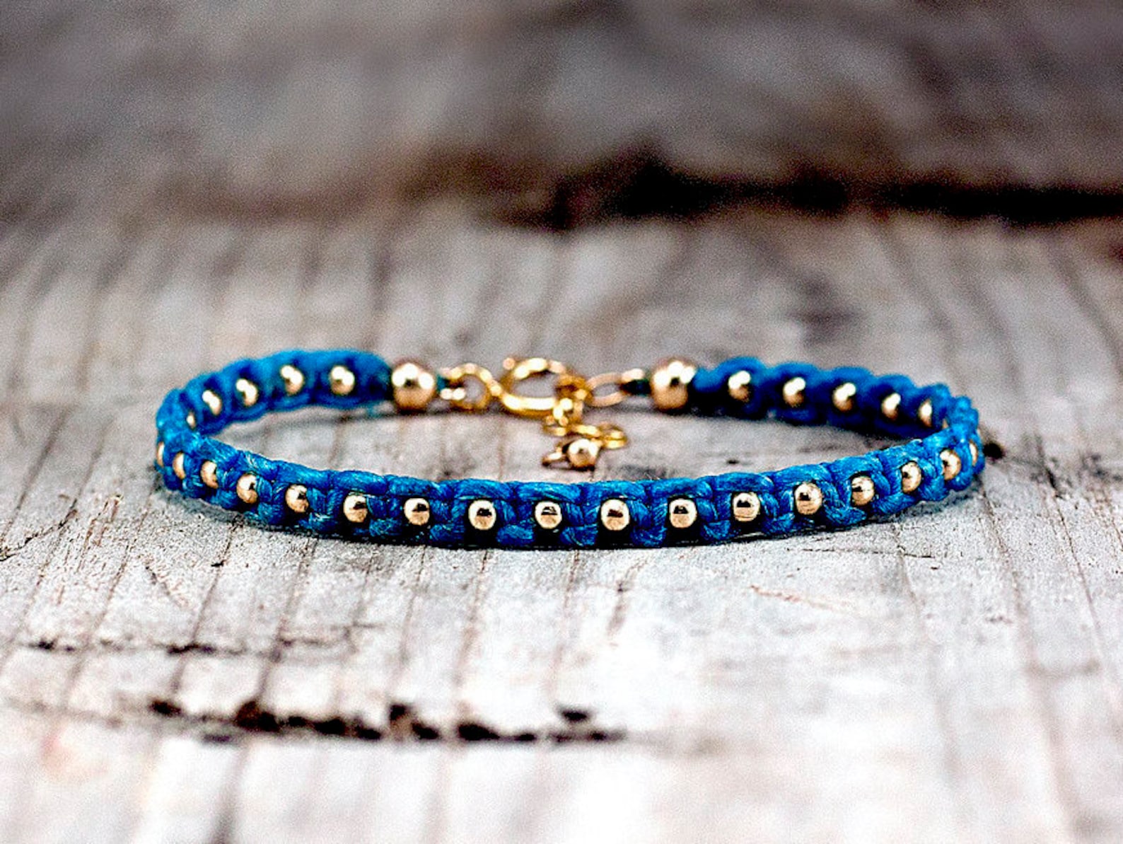 Gold Beaded Braceletturquoise Bracelet Handmade String - Etsy