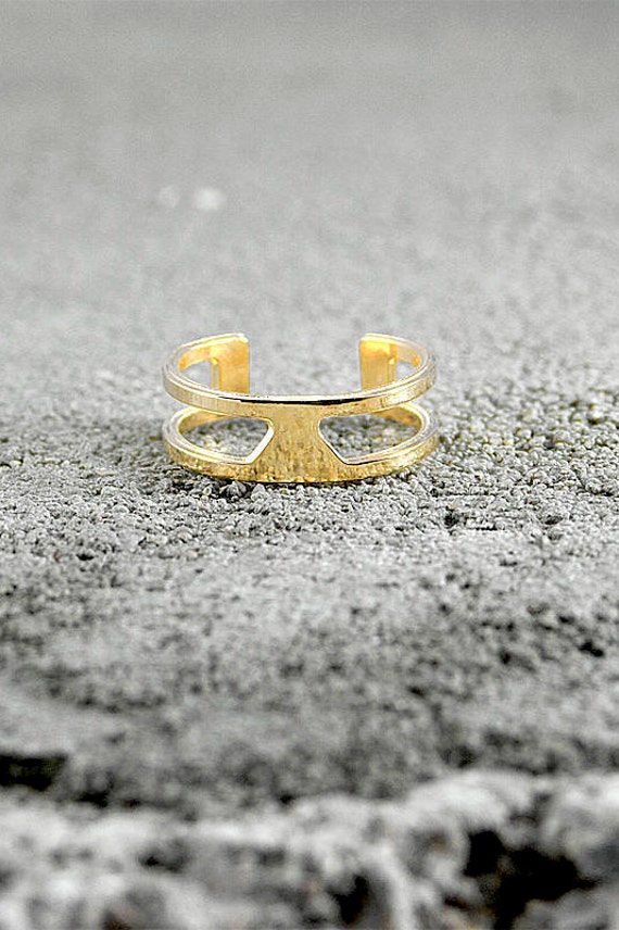 Layered V bague manchette, Style urbain, Street Chic, bague