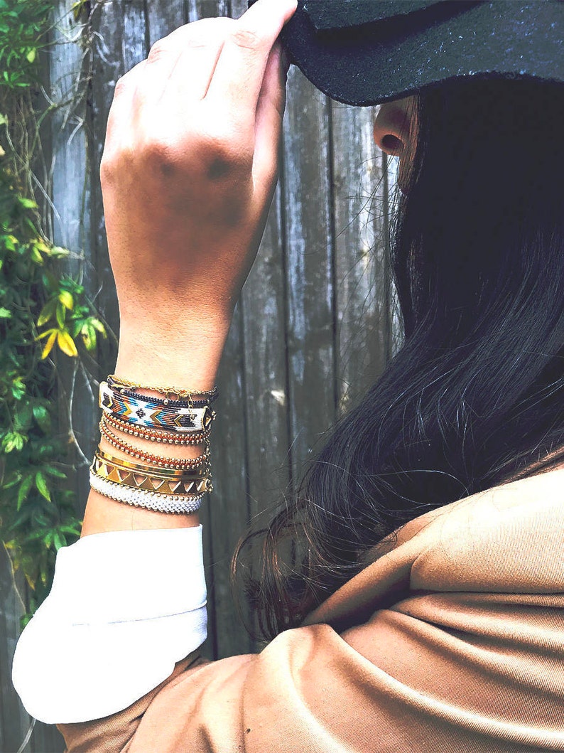 Urban Aztec Wrap Bracelet,arm candy,stackable bracelets,trendy  jewelry,Stacking Jewelry,Unique Jewelry,street style boho chic,stack  bracelet - lavozdelcampo.com.mx