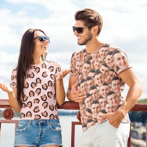 T-shirt personalizzata con la tua foto: maglietta con foto personalizzata per uomo, donna e bambini, regalo di San Valentino.