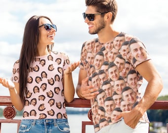 T-shirt personnalisé : T-shirt photo personnalisé pour homme, femme, enfant, cadeaux de Saint-Valentin