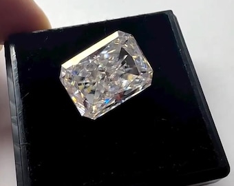 3.50 ct Radiant Lab Grown Moissanite Gemstone, D Color, VVS1 Clarity for Jewelry Making