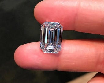 Certified Lab-grown Diamond 10X8MM 3.17 crt mm Emerald cut Moissanite  Making For Jewellery