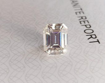 Certified Lab-grown Diamond 7x5mm 1 crt mm Emerald cut Moissanite  Making For Jewellery