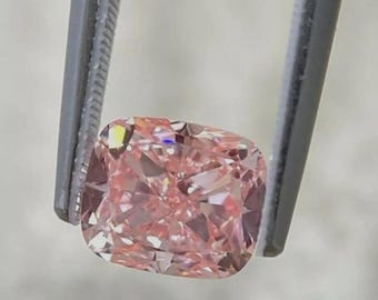 Certified Lab-grown Diamond Moissanite 2.42 Carat Radiant cut Pink Colour Making For Jewellery