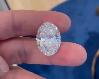 Certified Lab-grown  Moissanite 5.20 Carat Oval cut  Making For Jewellery