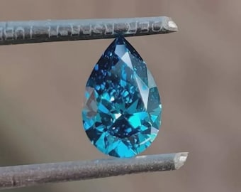2 Carat Pear Cut Loose Moissanite VSS1 Calrity Blue Colour D Grade Gemstone