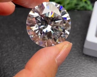 GRA Certified 14 crt Round cut Moissanite Stone D Color VVS1  Making For Jewellery