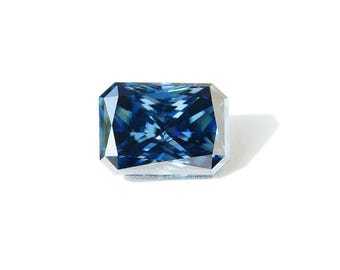 Certified Moissanite D color 5 crt Blue Radiant Cut VVS1 Clarity Loose Gemstone