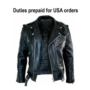Handmade Men Leather Jacket Genuine Cowhide | Men Fashion Motorbike Leather Jacket | Leather Jacket Men image 1