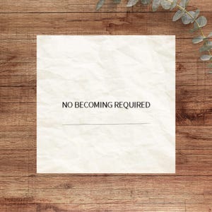 Minimal Text Wall Art Set of 9 – Quiet Quotes for Overthinking Days | No Becoming Required