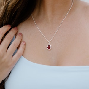 Sea Glass Pendant Necklace Sterling Silver Sea Glass Jewelry Mermaid Tear Ocean Necklace Mermaid Jewelry Birthday Gift Vacation Jewelry Gift image 10