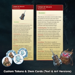 The Eternal Hearth - Custom Tokens and Item Cards