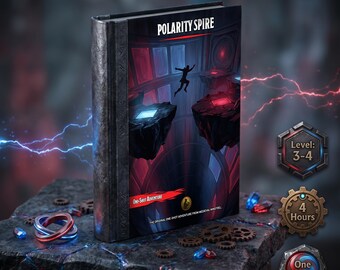 The Polarity Spire: D&D One-Shot | Magnetic Dungeon Puzzle | TTRPG Module | Digital PDF Download, Tokens, Maps, Soundtrack