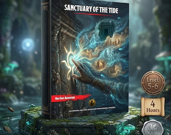 Sanctuary of the Tide: D&D One-Shot | Sunken Temple Adventure | Digital PDF Download, Tokens, Maps, Soundtrack
