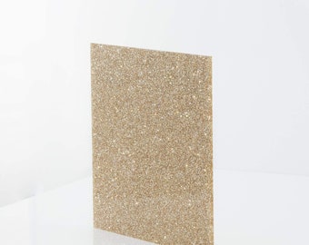 Gold Glitter 3mm Acrylic Sheet - Material for Lasercutting