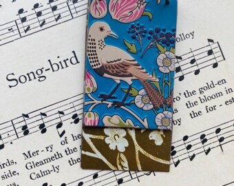 Tin Double Tag Necklace “Song Bird” Tin for the Tenth Wedding Anniversary