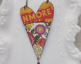 Tin Jewelry Necklace "More Flowers" Tin for the Ten Year Tenth Wedding Anniversary