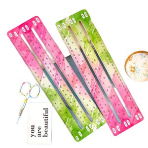 Fabric Count Ruler for Cross Stitch & Embroidery | Multi-Size Stitch Gauge 11-32 Count | Sewing Measuring Tool with CT Scale