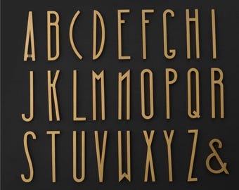 Wall Adhesive Solid Brass English Letter House Numbers | Modern Address Numbers 7cm  Rustproof Mailbox Numbers Premium Door Sign Home Decor