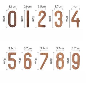 Personalized Black Walnut Wood English Letters and Numbers, Name Sign, Custom Nursery Letters, Baby Girl Room D DIY Wall Art Alphabet Decor image 11
