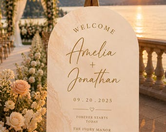 Modèle personnalisé de plaque de bienvenue pour mariage arche, plaque de mariage modifiable Blush, décoration de mariage minimaliste élégante, téléchargement numérique