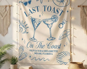 Tapisserie de célibataire côtière, dernier toast sur la côte