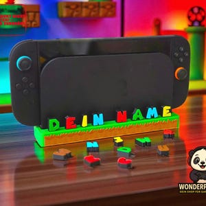 Halterung passend für Nintendo Switch / Switch 2 / Switch OLED Docking Station Cover Zubehör Konsole Spielehalter Nerd Zimmer Aufsteller