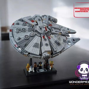 Halterung passend für LEGO® Star Wars Millennium Falcon 75257 75105 Display Halter Ständer Präsentationshalter Zubehör Sammler Deko