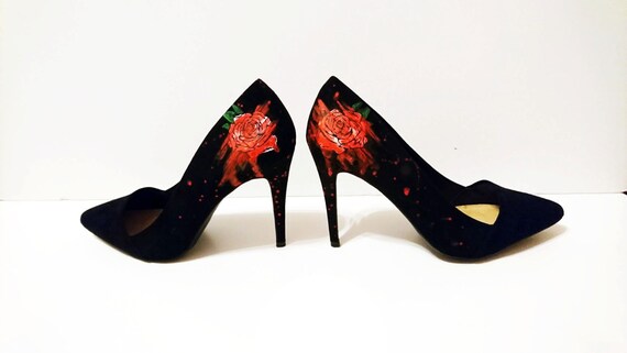 rose high heel shoes