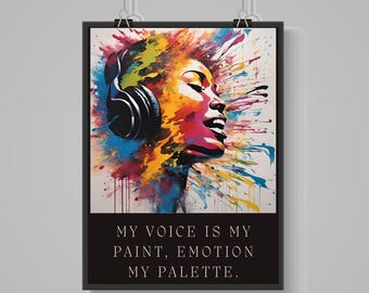 Music Expression Wall Art - Singing Poster - Singing Teacher Gift