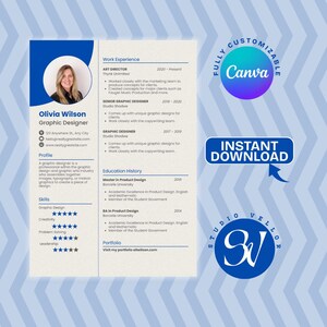 Editable LinkedIn CV Template | Professional Resume Design | Modern Job Resume | Instant Download