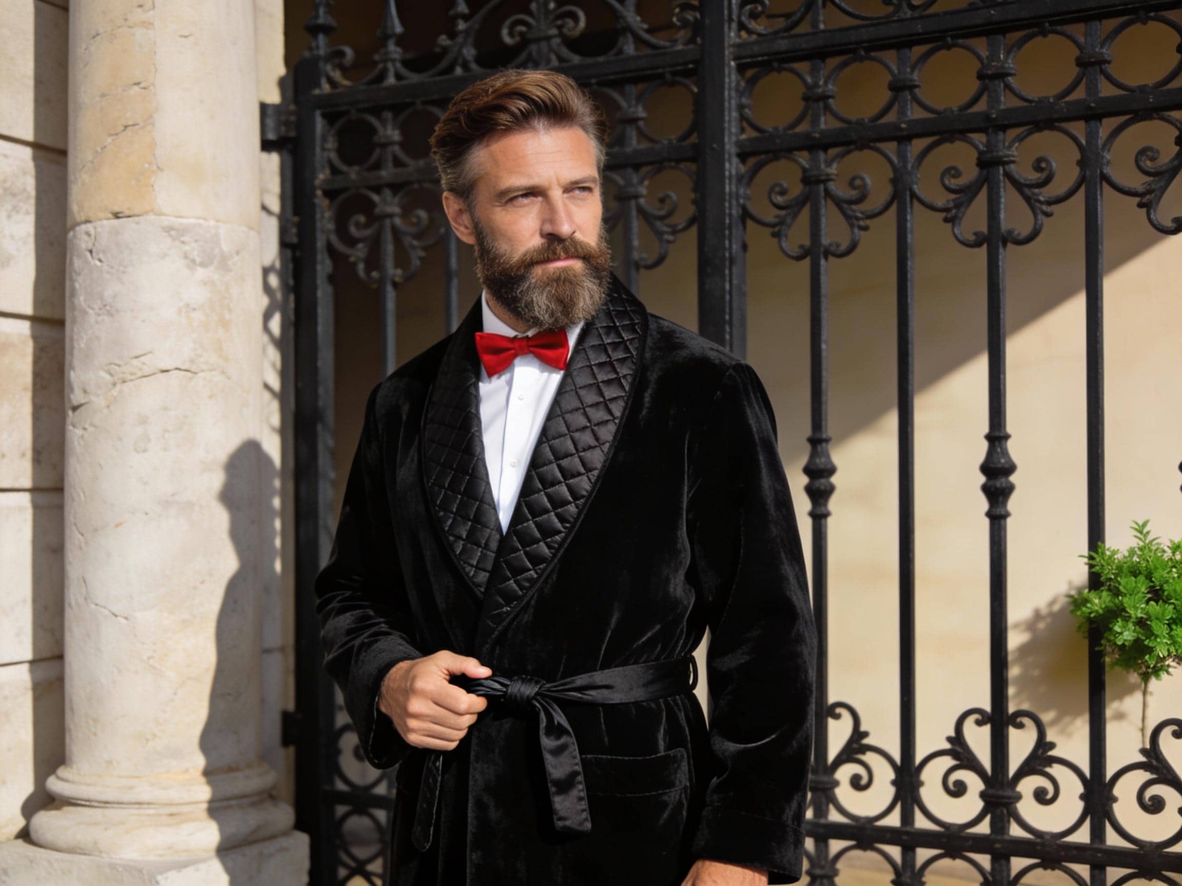 Men’s Black Velvet Robe – Luxury Quilted Lapel, Lounge Wear - Etsy