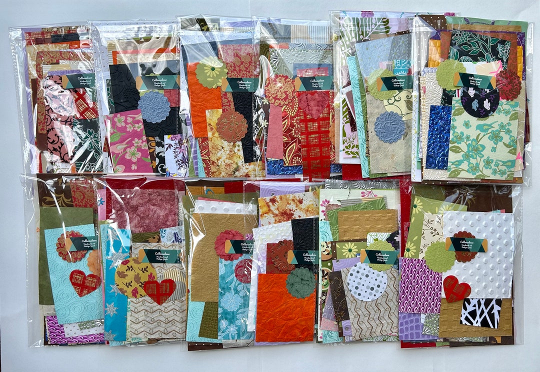 JUMBO Decorative Paper Sample Pack-at Least 25-30 Sheets, Collage ...