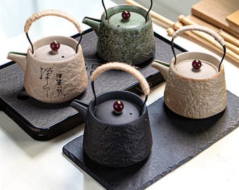Handmade Ceramic Kungfu Teapot, Minimalist Japanese Tea Ceremony Teaware