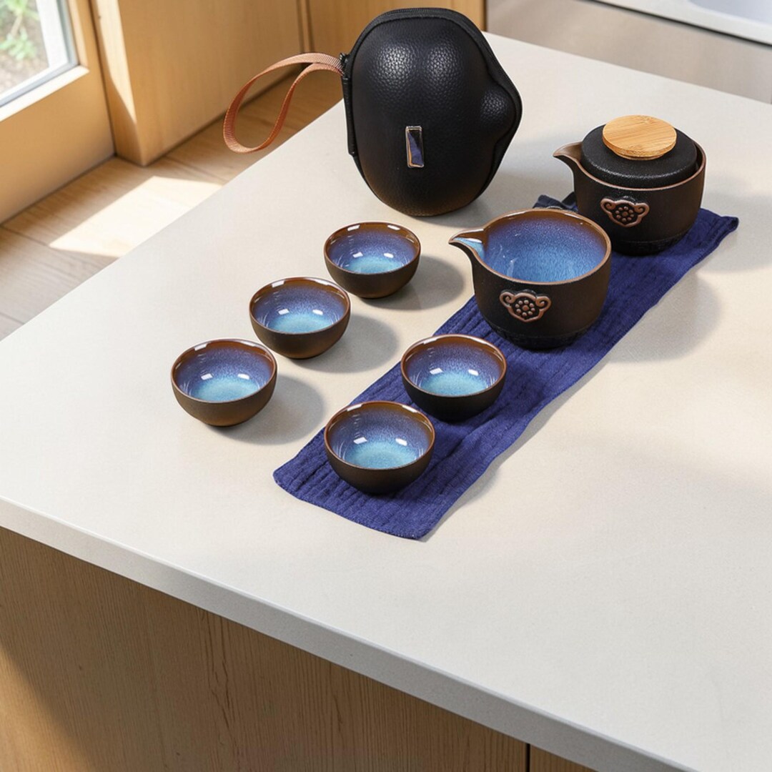 Handmade Porcelain Gaiwan Tea Set, Minimalist Gongfu Brewing Teaware ...