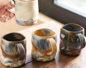 Custom Secret Message Artisan Mug, Laser Etched Stoneware Ceramic Coffee Cup
