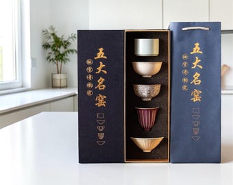 Handmade Chinese Ceramic Tea Cups, Song Dynasty Kiln Inspired, Gongfu Tea Set